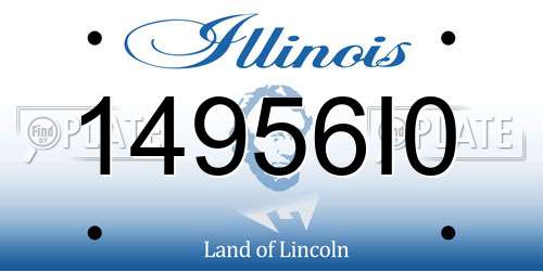 14956I0 Illinois License Plate