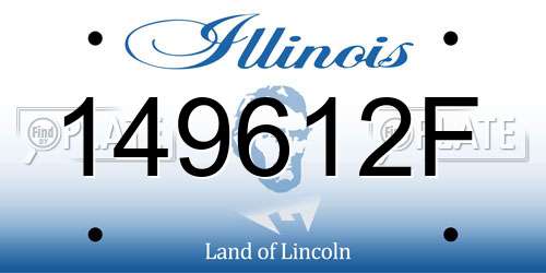 149612F Illinois License Plate