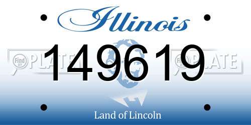 149619 Illinois License Plate