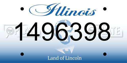 1496398 Illinois License Plate