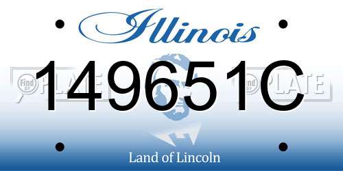149651C Illinois License Plate