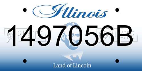 1497056B Illinois License Plate