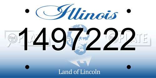 1497222 Illinois License Plate