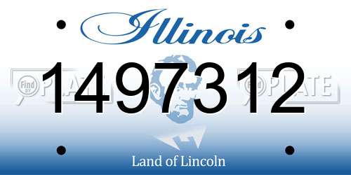 1497312 Illinois License Plate
