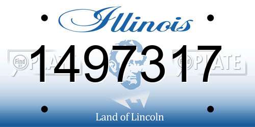 1497317 Illinois License Plate
