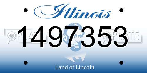 1497353 Illinois License Plate
