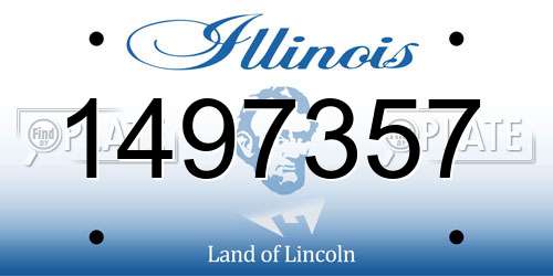1497357 Illinois License Plate