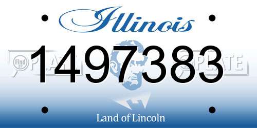1497383 Illinois License Plate