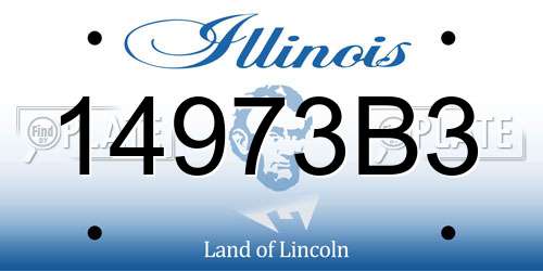 14973B3 Illinois License Plate