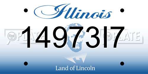 14973I7 Illinois License Plate