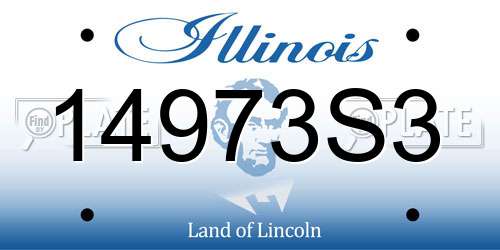 14973S3 Illinois License Plate