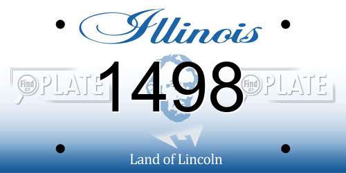 1498 Illinois License Plate