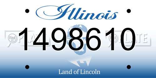 1498610 Illinois License Plate