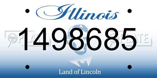1498685 Illinois License Plate