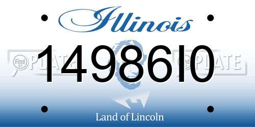 14986I0 Illinois License Plate
