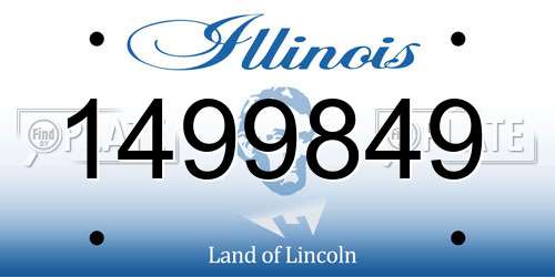 1499849 Illinois License Plate