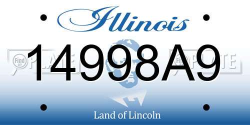 14998A9 Illinois License Plate