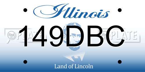 149DBC Illinois License Plate