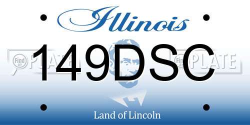 149DSC Illinois License Plate