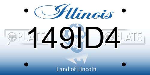 149ID4 Illinois License Plate