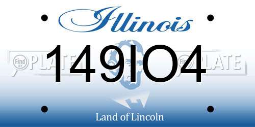 149IO4 Illinois License Plate