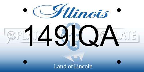 149IQA Illinois License Plate