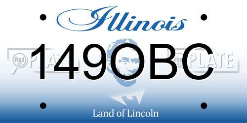 149OBC Illinois License Plate