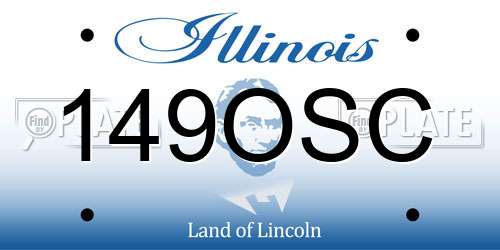 149OSC Illinois License Plate