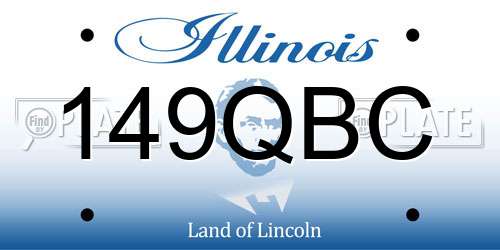 149QBC Illinois License Plate