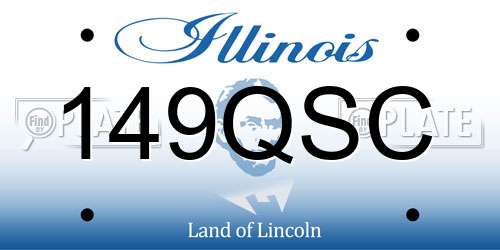 149QSC Illinois License Plate