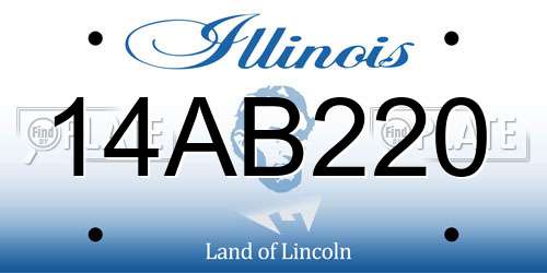 14AB220 Illinois License Plate