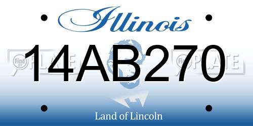 14AB270 Illinois License Plate