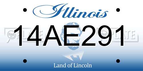 14AE291 Illinois License Plate