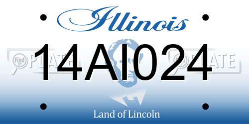 14AI024 Illinois License Plate