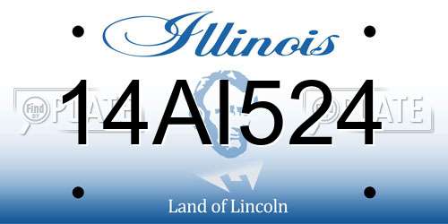 14AI524 Illinois License Plate