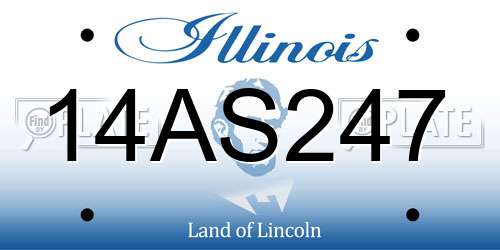 14AS247 Illinois License Plate