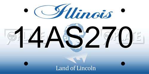 14AS270 Illinois License Plate
