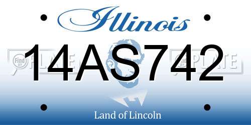 14AS742 Illinois License Plate