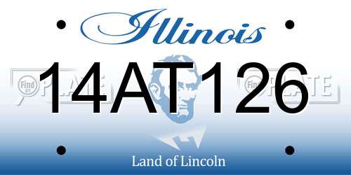 14AT126 Illinois License Plate