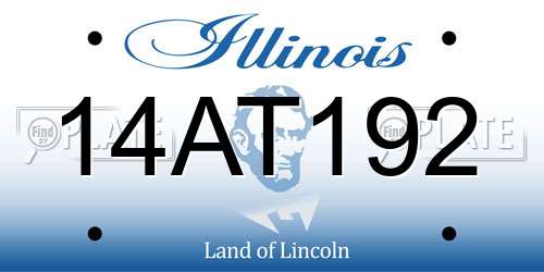 14AT192 Illinois License Plate