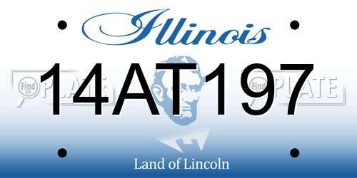 14AT197 Illinois License Plate