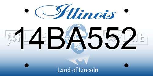 14BA552 Illinois License Plate