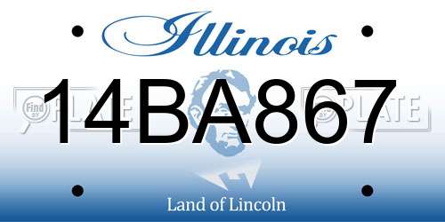 14BA867 Illinois License Plate