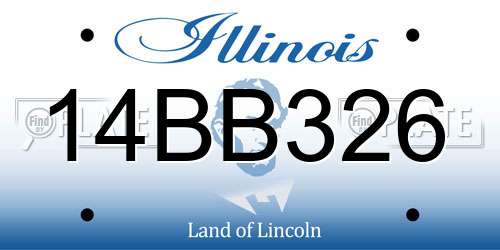 14BB326 Illinois License Plate