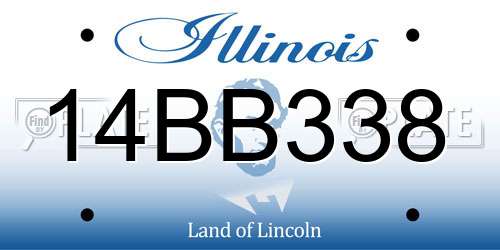 14BB338 Illinois License Plate