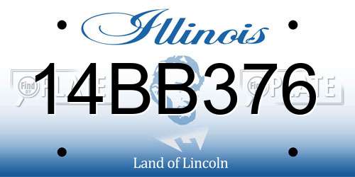 14BB376 Illinois License Plate