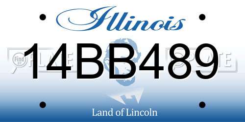 14BB489 Illinois License Plate