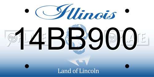 14BB900 Illinois License Plate