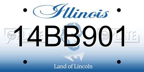 14BB901 Illinois License Plate