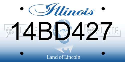 14BD427 Illinois License Plate